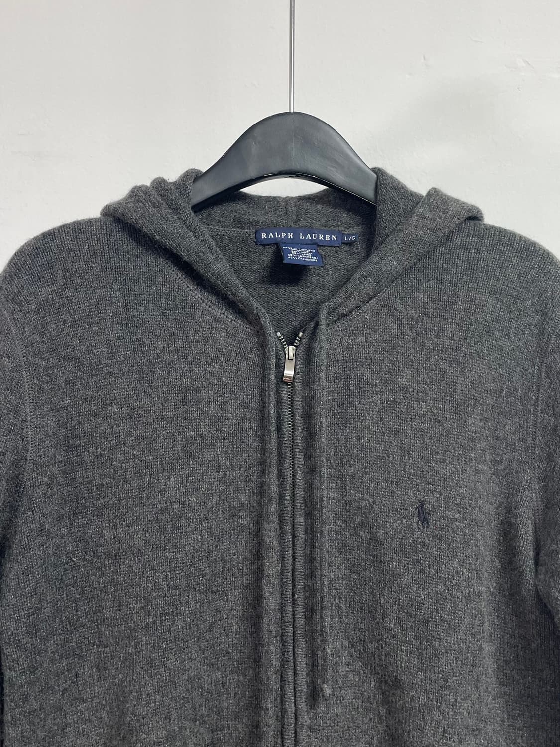 폴로 랄프로렌 캐시미어 크롭 후드 니트집업 (on.551) 상품이미지2