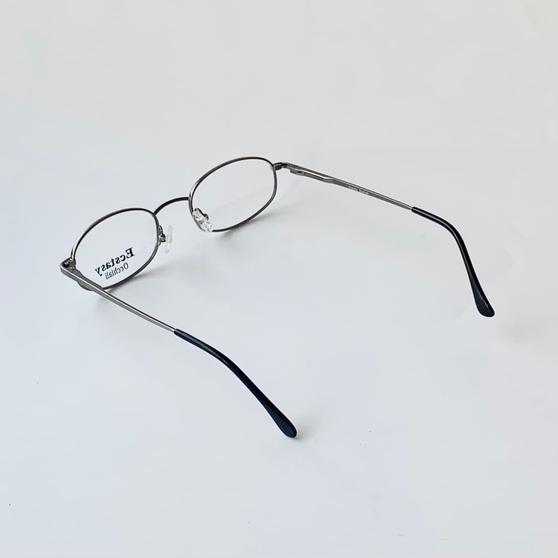 2545 데드스탁 소형 미니멀 슬림 오벌 실버 메탈 프레임 빈티지안경 상품이미지5