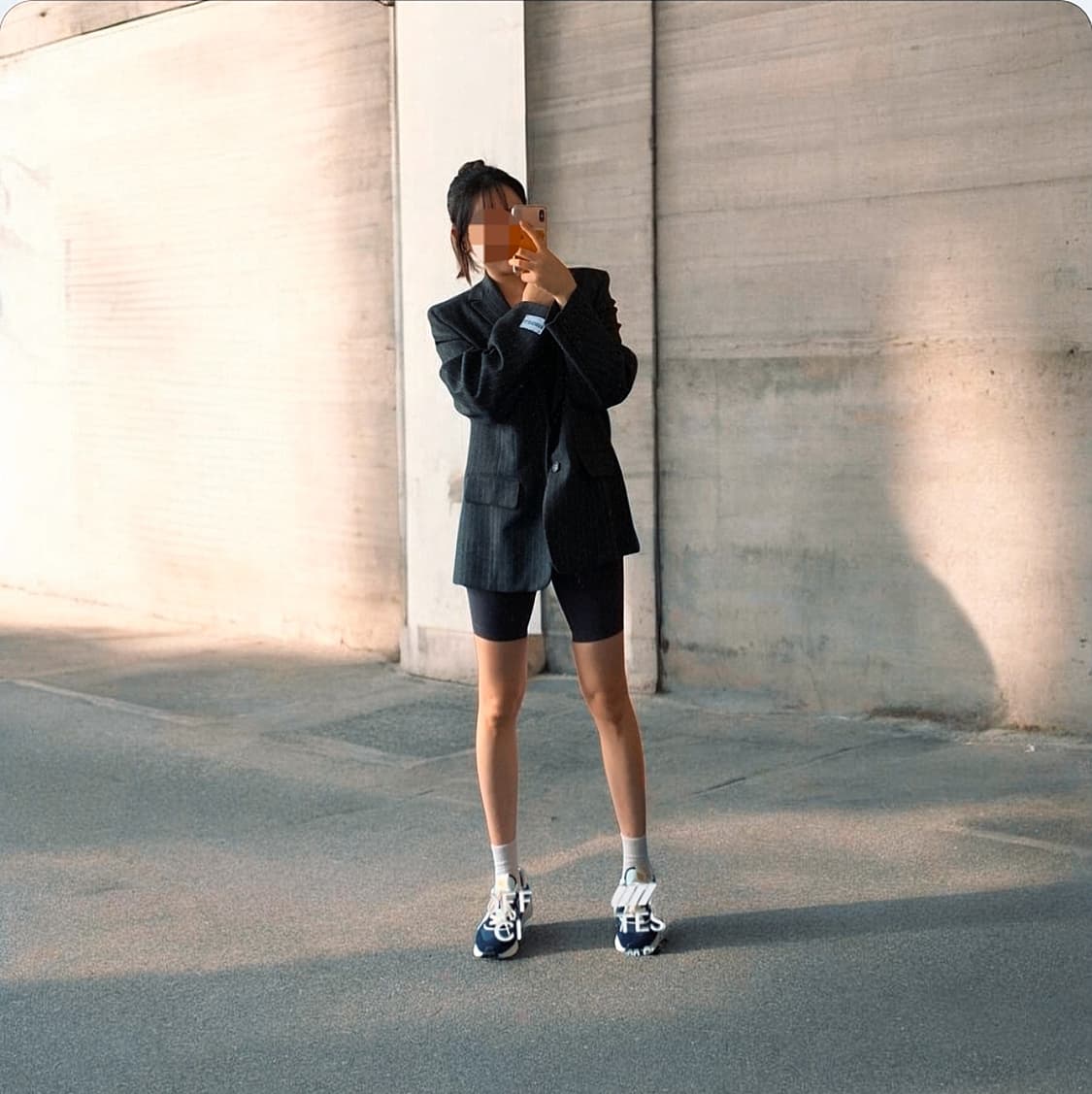 자라 x 아더에러 스트라이프 오버사이즈 블레이저 그레이2004/841 상품이미지5