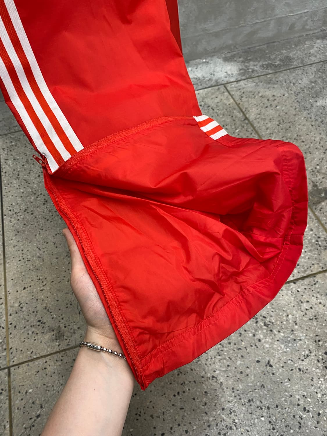 [L] 00s Adidas 아디다스 오리지널 와이드 나일론 트랙팬츠 상품이미지6