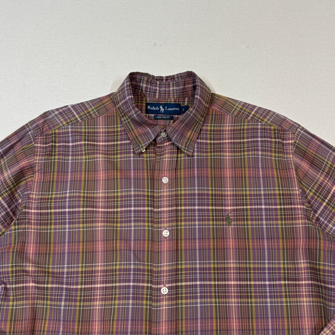 L) 폴로 랄프로렌 클래식 체크 셔츠 커스텀핏 상품이미지3
