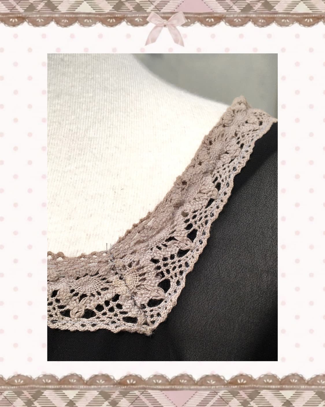 오리엔탈 시스루 레이스 반팔 슬리브 상품이미지3