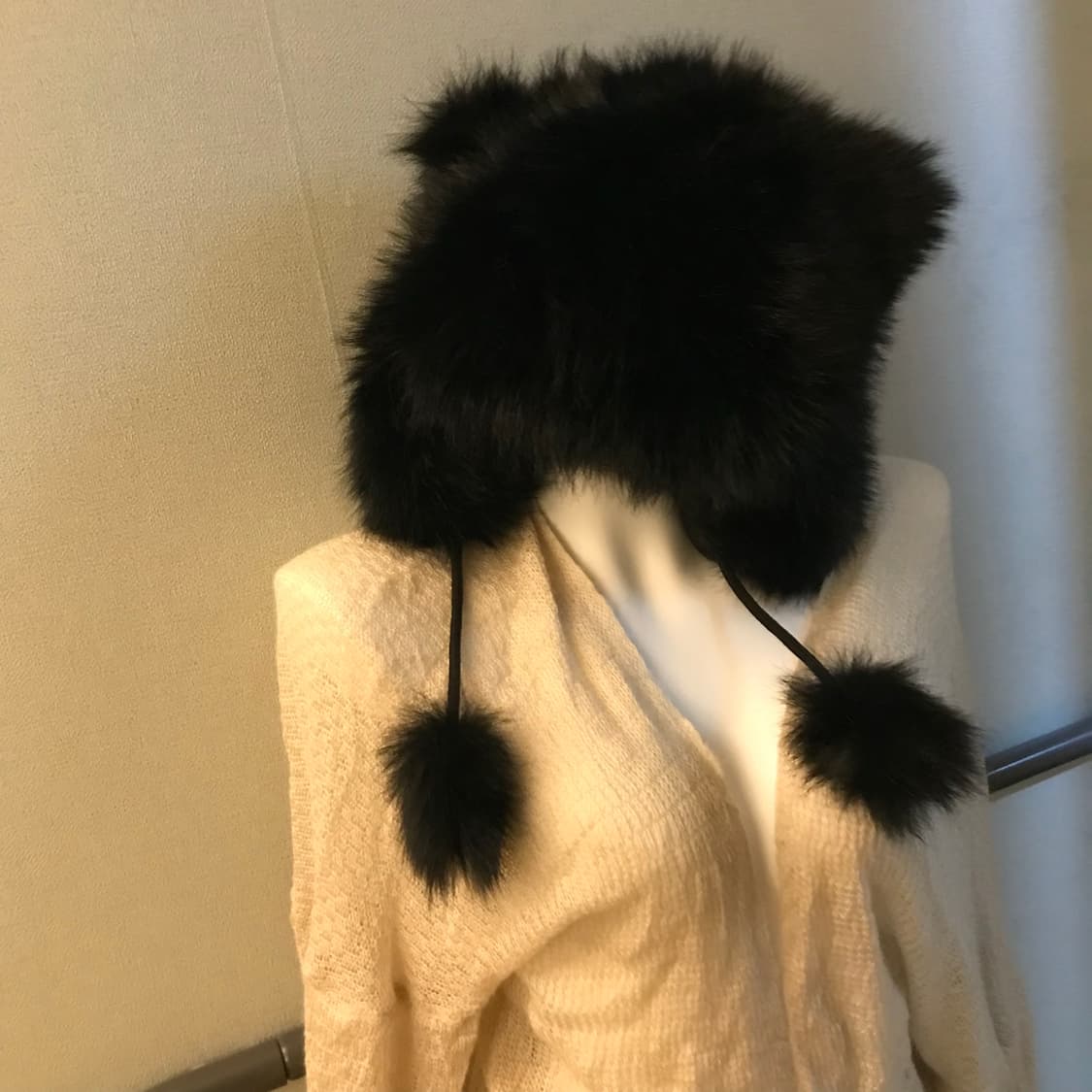 Vintage 고스펑크 갸루 네코 퍼모자 상품이미지3