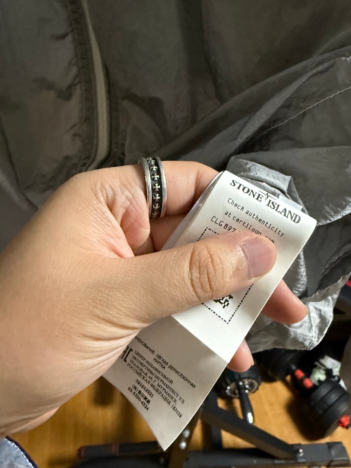 스톤아일랜드 22ss 나일론메탈 오버셔츠 아이스 XL 상품이미지6