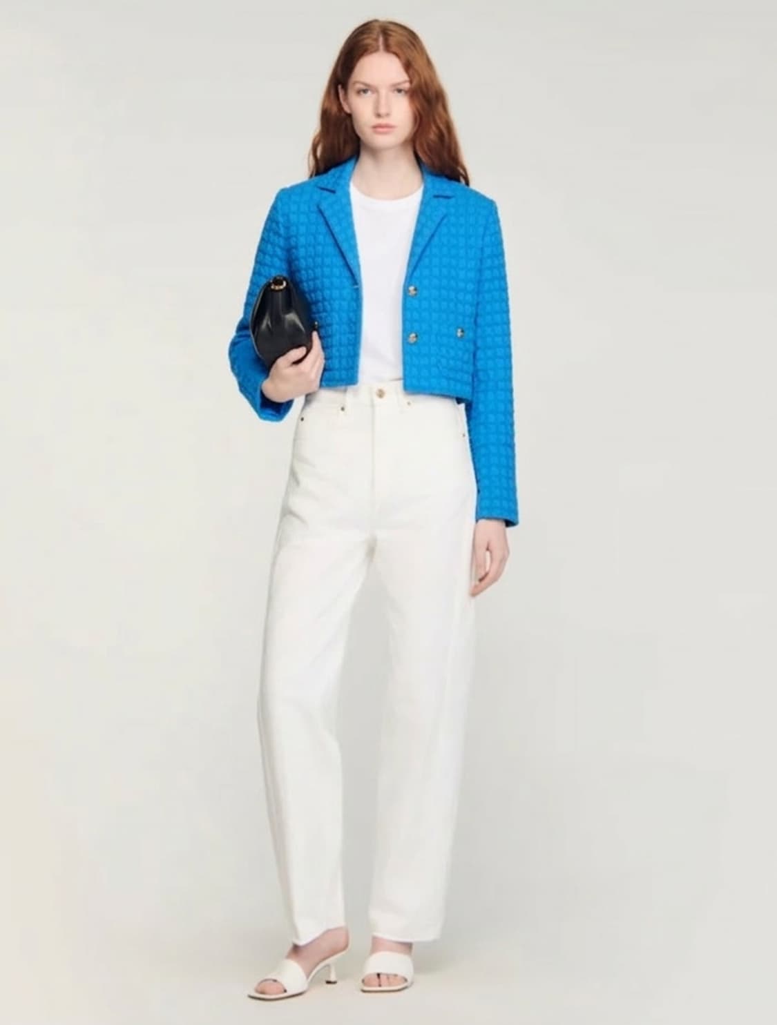 (새상품)산드로 트위드 크롭자켓 36사이즈 상품이미지1