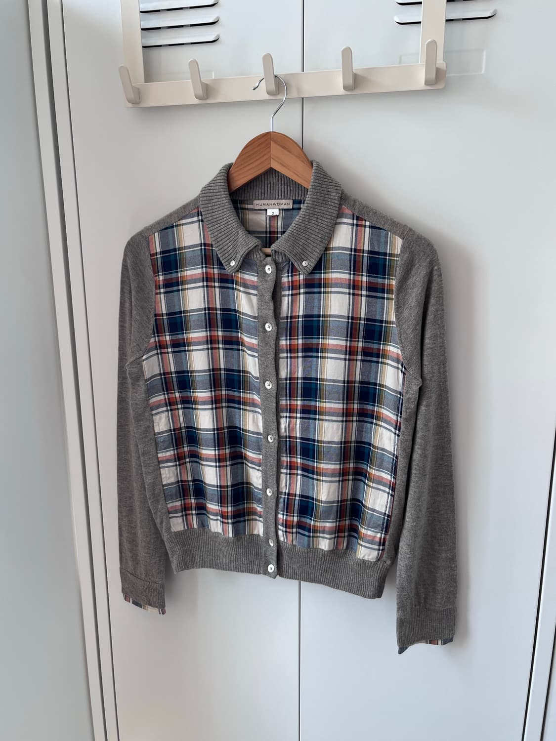 Human woman 체크 레이어드 가디건  상품이미지8