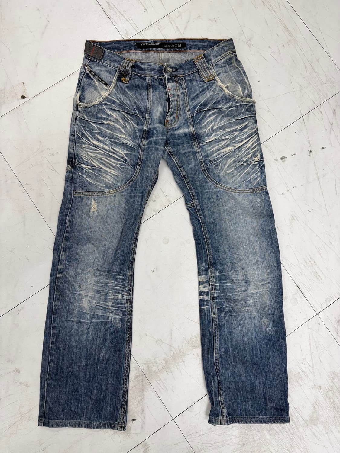 a222) CIPO&BAXX 빈티지 워싱 데님팬츠 상품이미지8