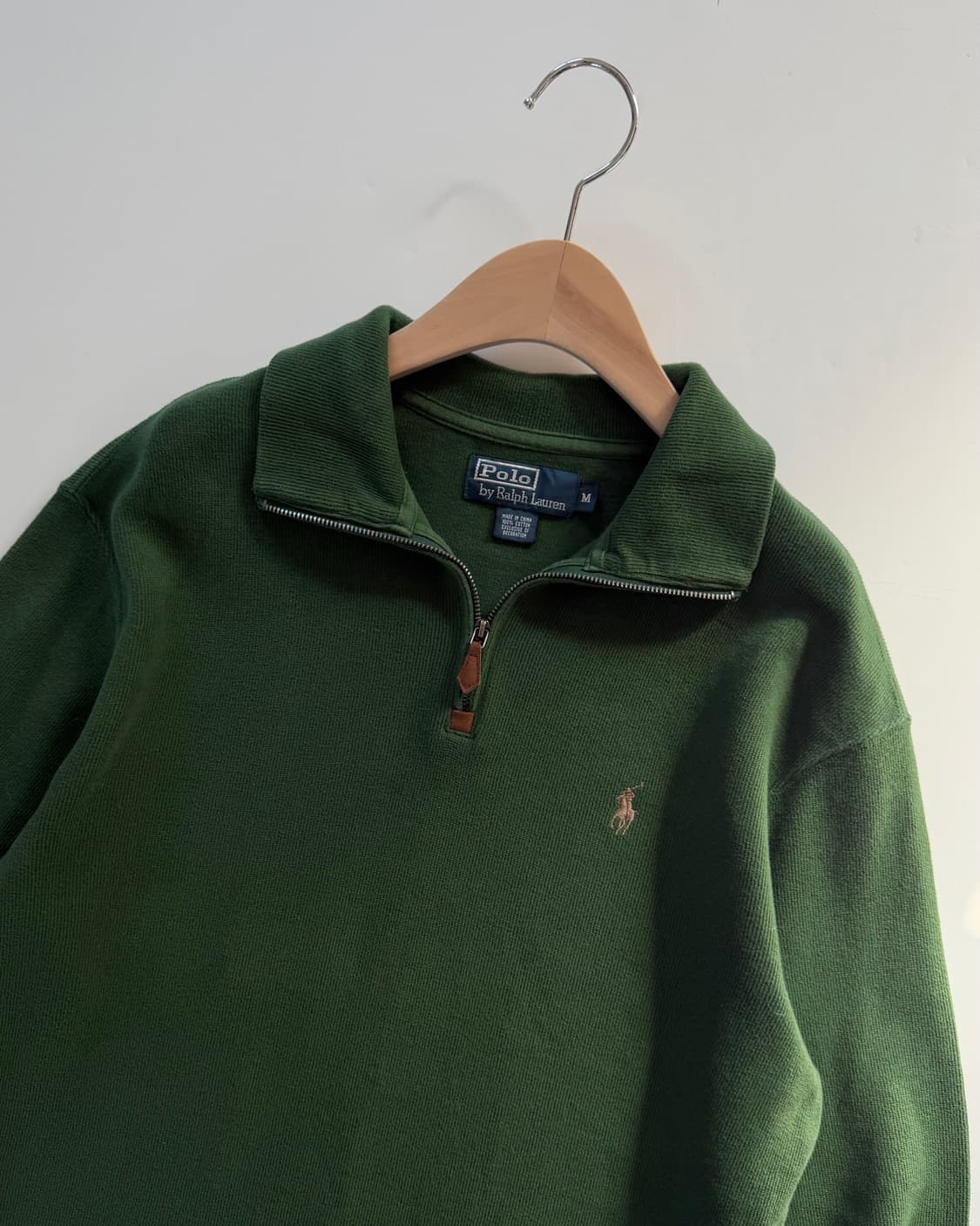 Polo 폴로 랄프로렌 딥그린컬러 코튼 하프집업 상품이미지2