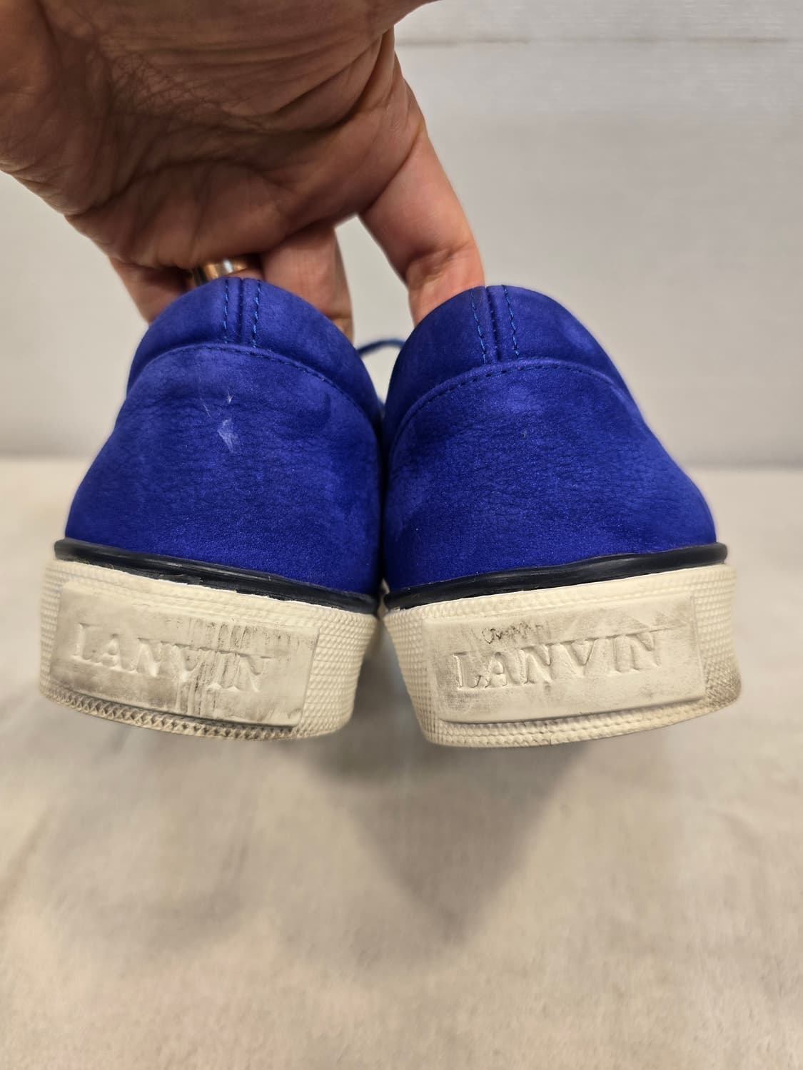 랑방 LANVIN 스웨이드 블루 스니커즈 255~260 상품이미지5