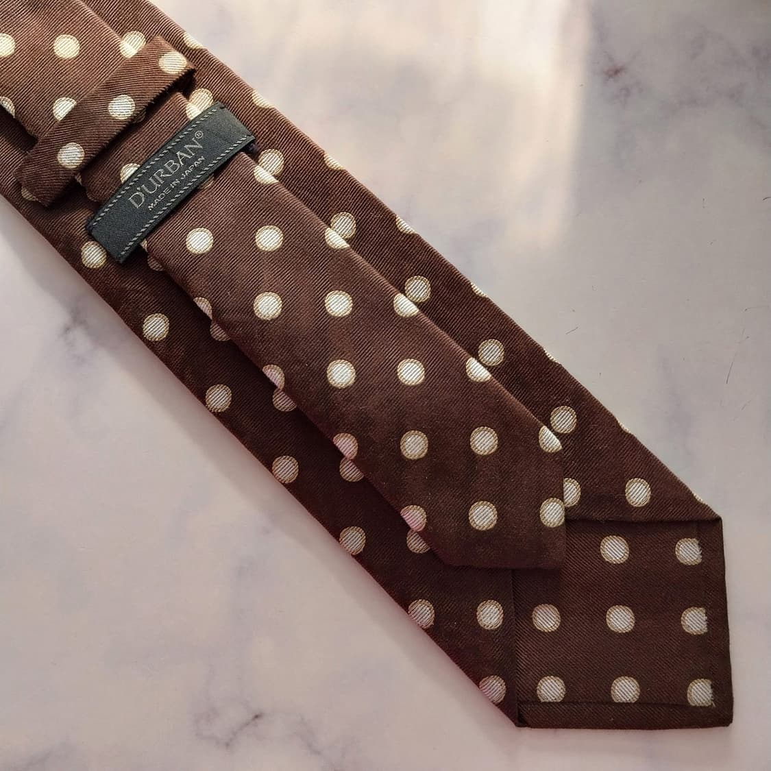 더반(다반) 실크&울 혼방 도트 넥타이 8.3cm A+등급 K1363
 상품이미지10