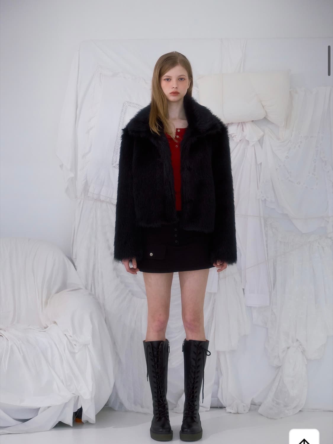 로제프란츠 퍼자켓 블랙 상품이미지3