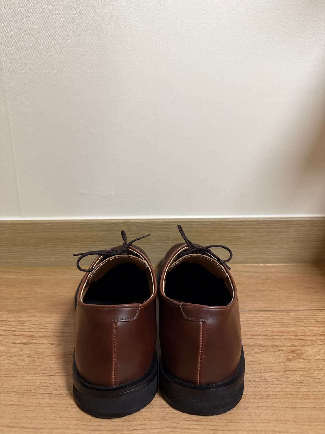 (270size) 빈티지 레더 브라운 더비슈즈 상품이미지4