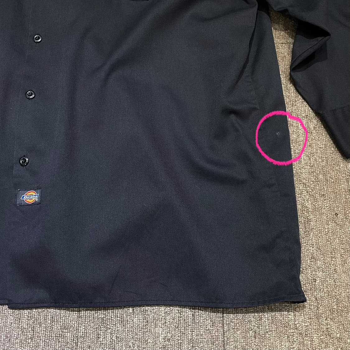 (2XL) Dickies 디키즈 워크 셔츠 블랙 상품이미지5