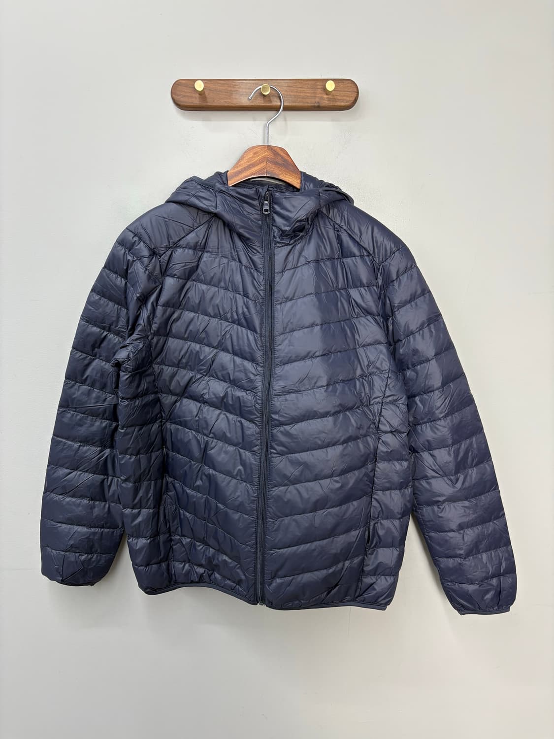 빈티지 네이비 다운 경량 후드자켓 A3093 상품이미지2