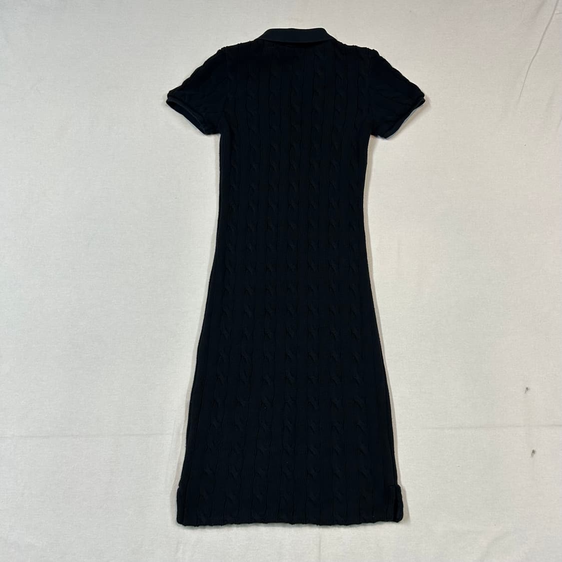 XS) 폴로 랄프로렌 블랙 케이블 니트 원피스 신형 큐알탭 상품이미지5