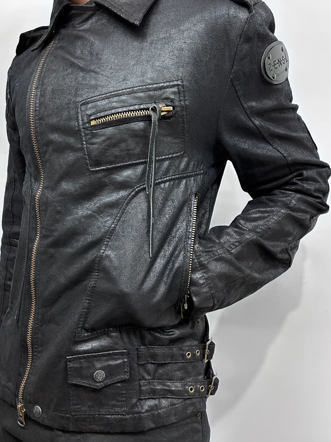 00’s JPN 코팅 바이커 자켓 상품이미지1