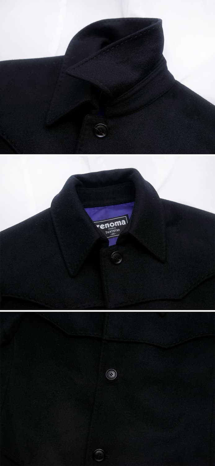 레노마 파리 옴므 퓨어 캐시미어 싱글 발마칸 트렌치 코트 (100+) 상품이미지9