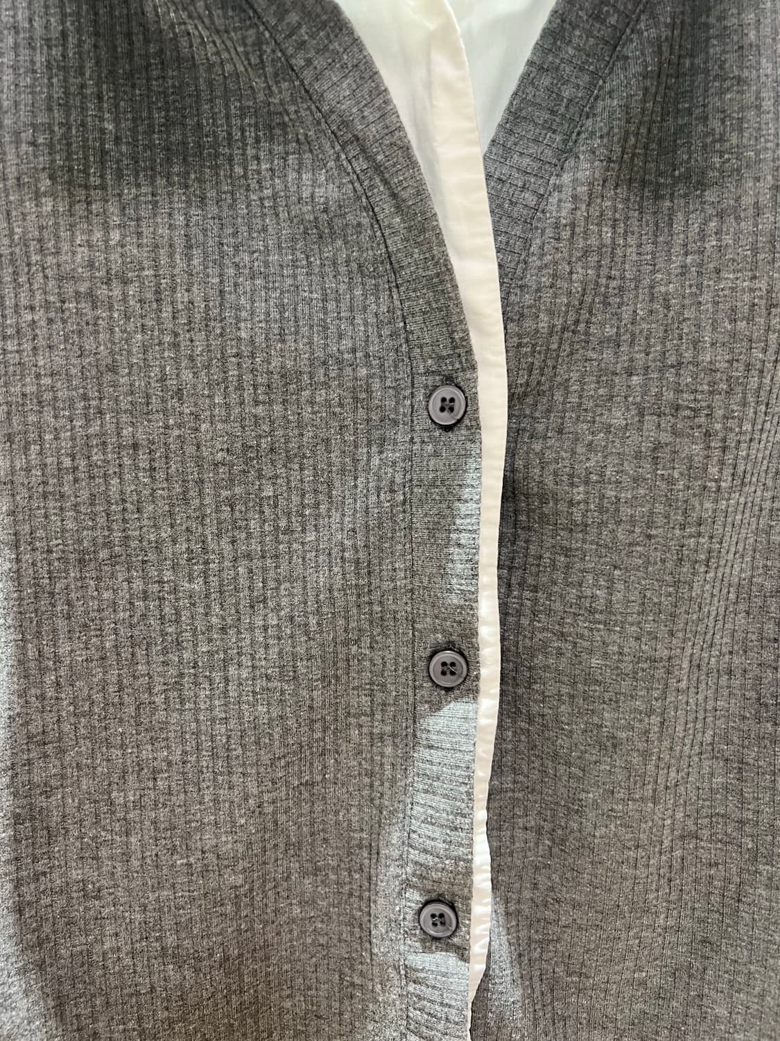 리리앤코 골지 레이어드 카라 셔츠 가디건 상품이미지6