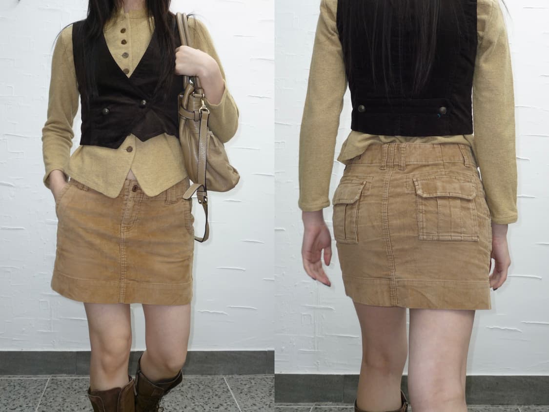 Brown suede vest 상품이미지2
