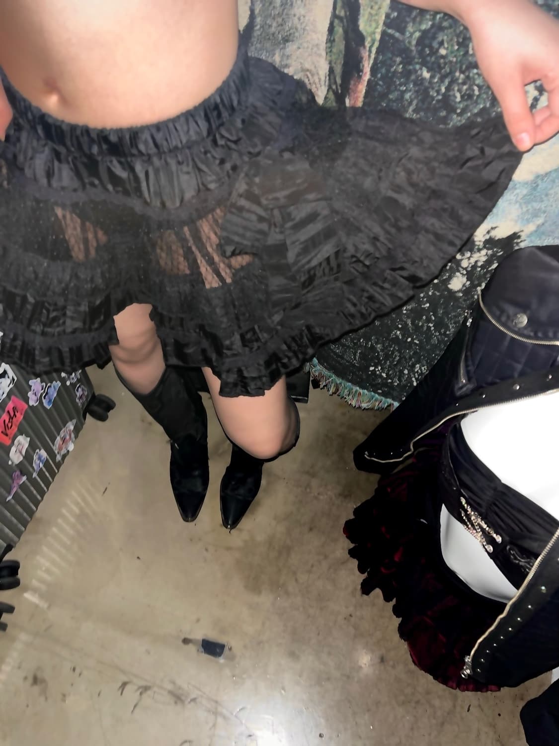 트립 시스루 플레어 미니스커트 상품이미지6