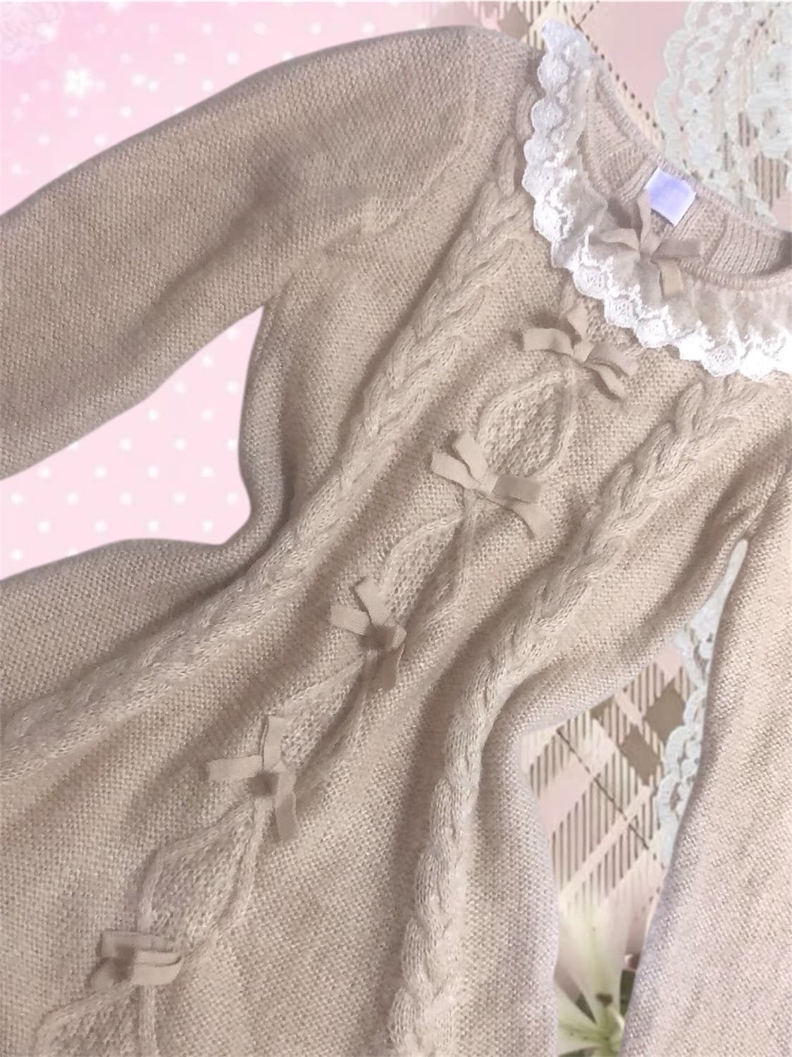 엑시즈팜 히메갸루 라떼갸루 원피스 리즈리사 빈티지 모리걸 니트 갸루 상품이미지2