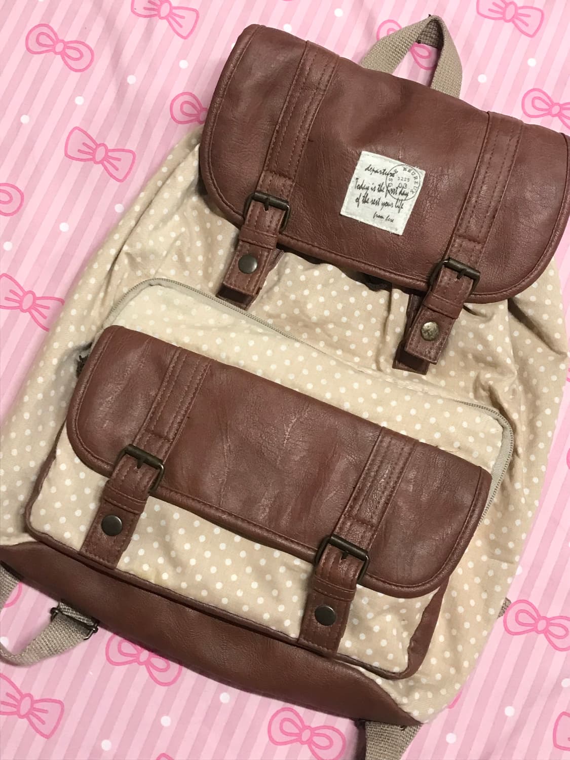 도트 가죽 모리 백팩  상품이미지2