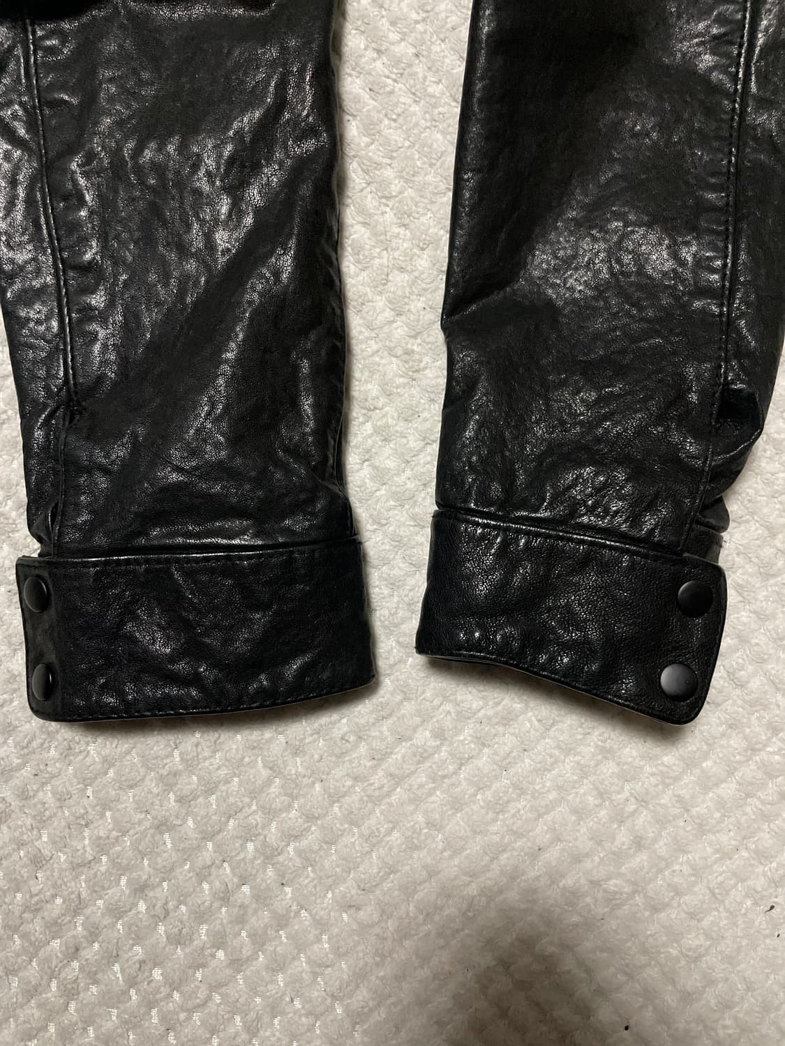 광희시장 웨스턴 무드 2WAY 램스킨 양가죽 절개 포켓 레더 자켓 상품이미지8