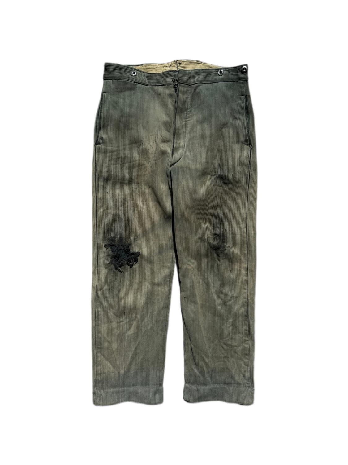 50s 하드 페이딩 프렌치 코듀로이 워크팬츠 36in 상품이미지1