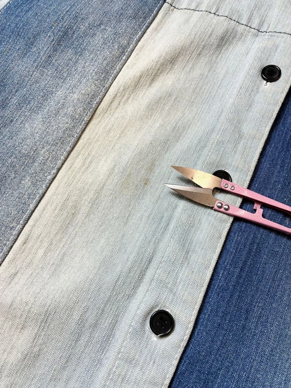 Selected 피그먼트 데님 패치 워크 코트 PN7207 상품이미지4