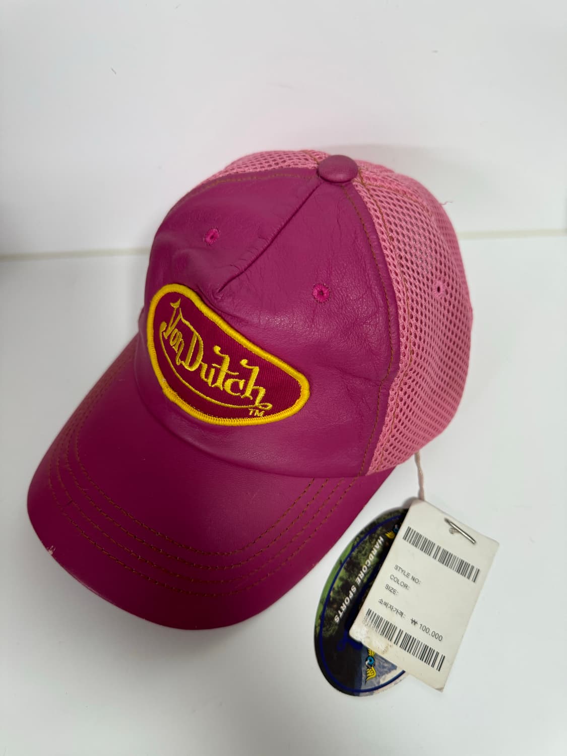 본더치 Von Dutch 레더 메쉬캡 모자 상품이미지1
