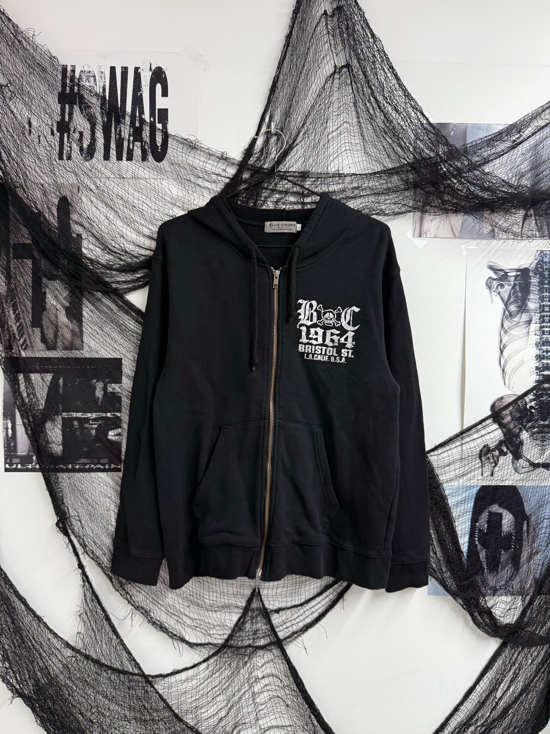 00s skull printing hood zip up 상품이미지3