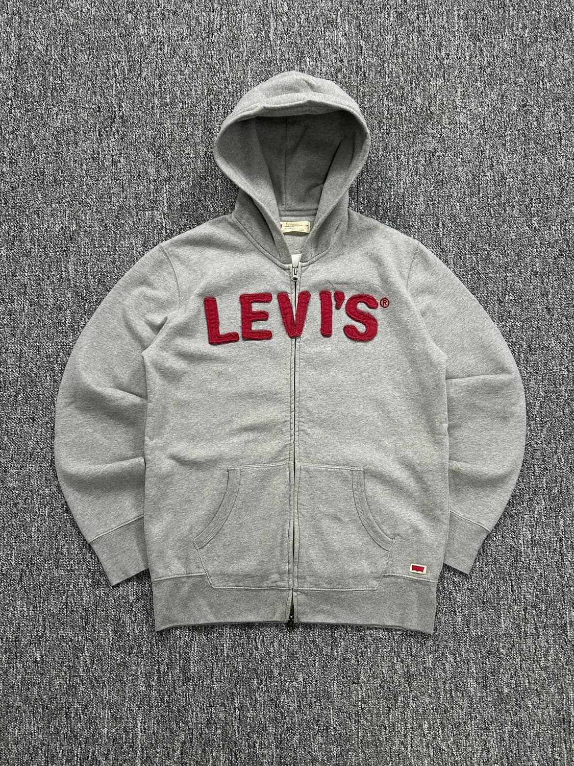 리바이스 빅로고 그레이 후드집업 L   상품이미지3