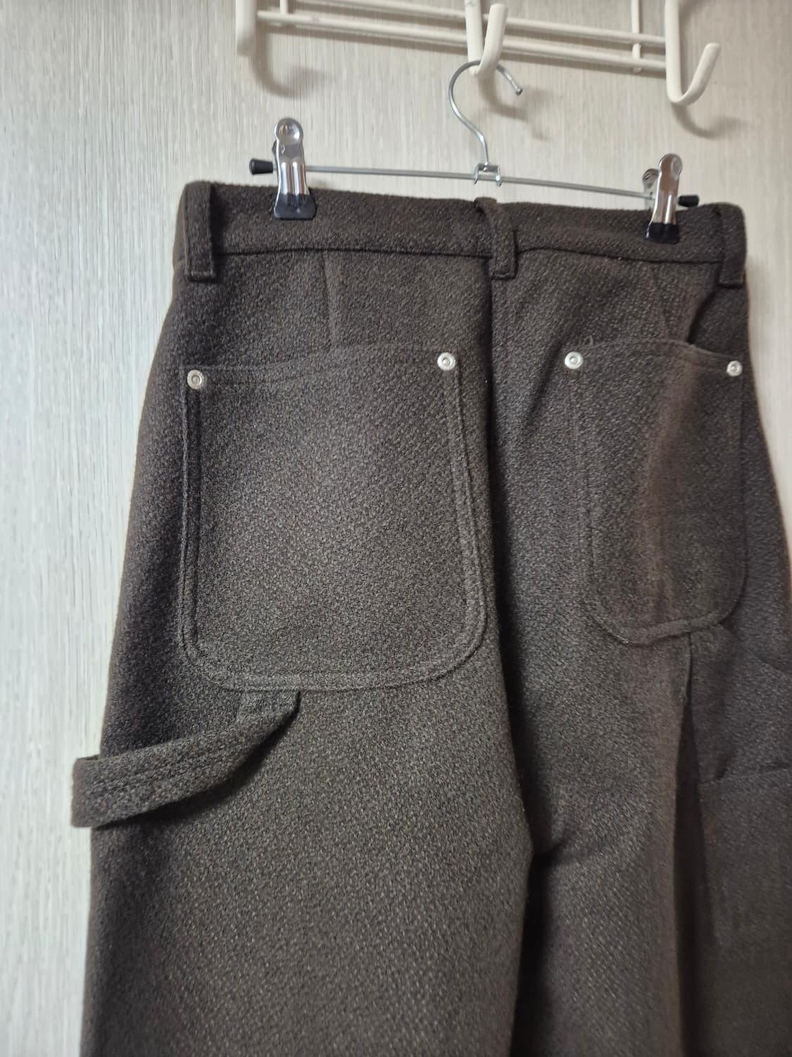 (새제품) 마이스 mais 와이드 울 팬츠 브라운 1 상품이미지3