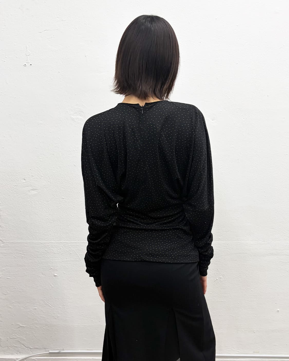 노마 카말리 수퍼 롱 슬리브 도트 블라우스 상품이미지2