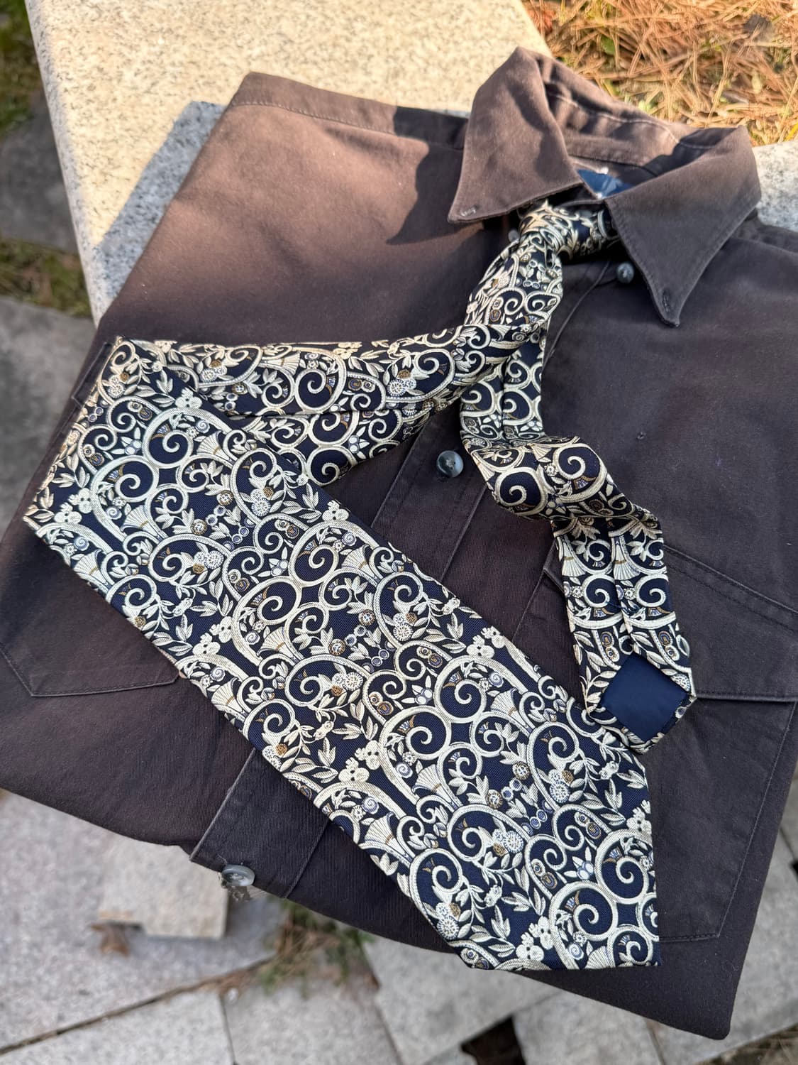 90s Daks 닥스 페이즐리 실크 타이 상품이미지2