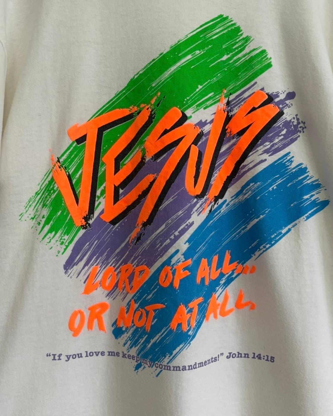 90s Jesus John 14:15 T-Shirt 상품이미지4