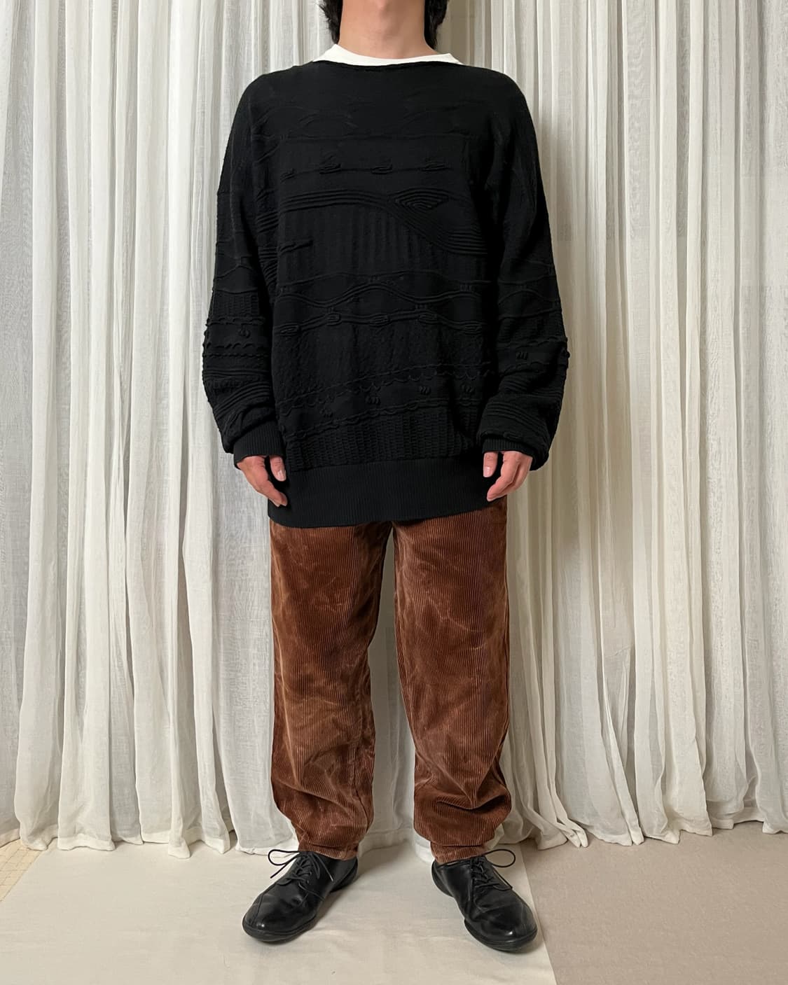 설밤 패턴 자가드 니트 sulvam 상품이미지3