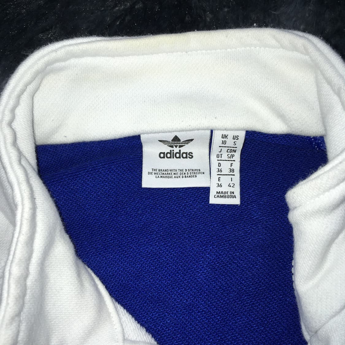 투티/0183 아디다스 정품 크롭 반집업 맨투맨 빅로고 상품이미지6