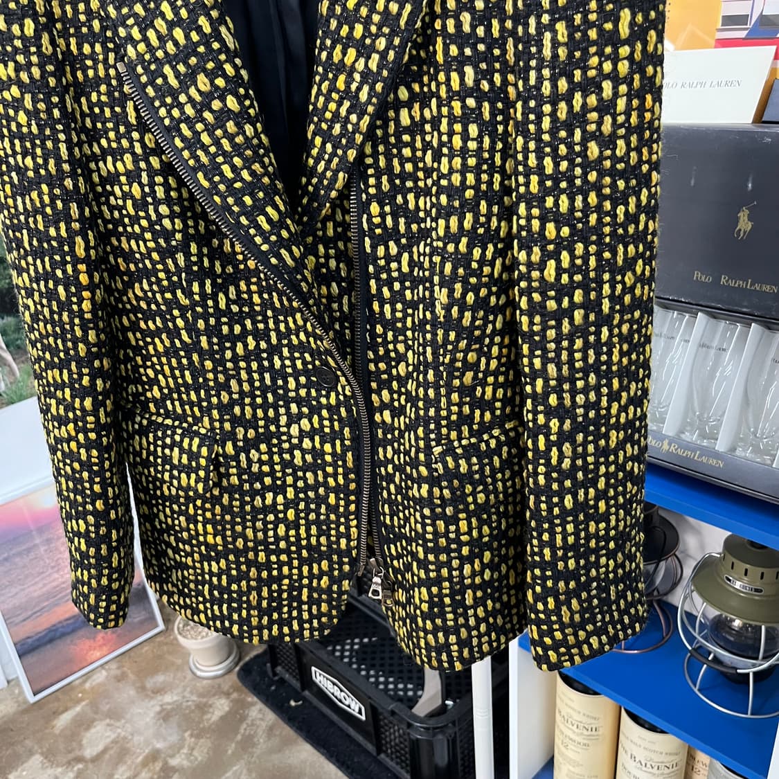 드리스반노튼 숄더퍼프 트위드 자켓 38 상품이미지4