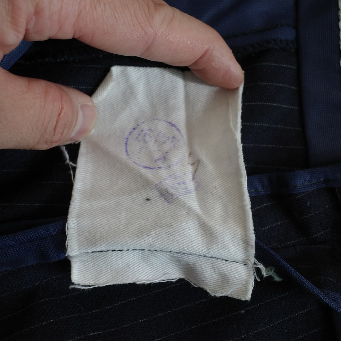 80s 프랜치 스트라이프 울 드레스 워크 팬츠 상품이미지6