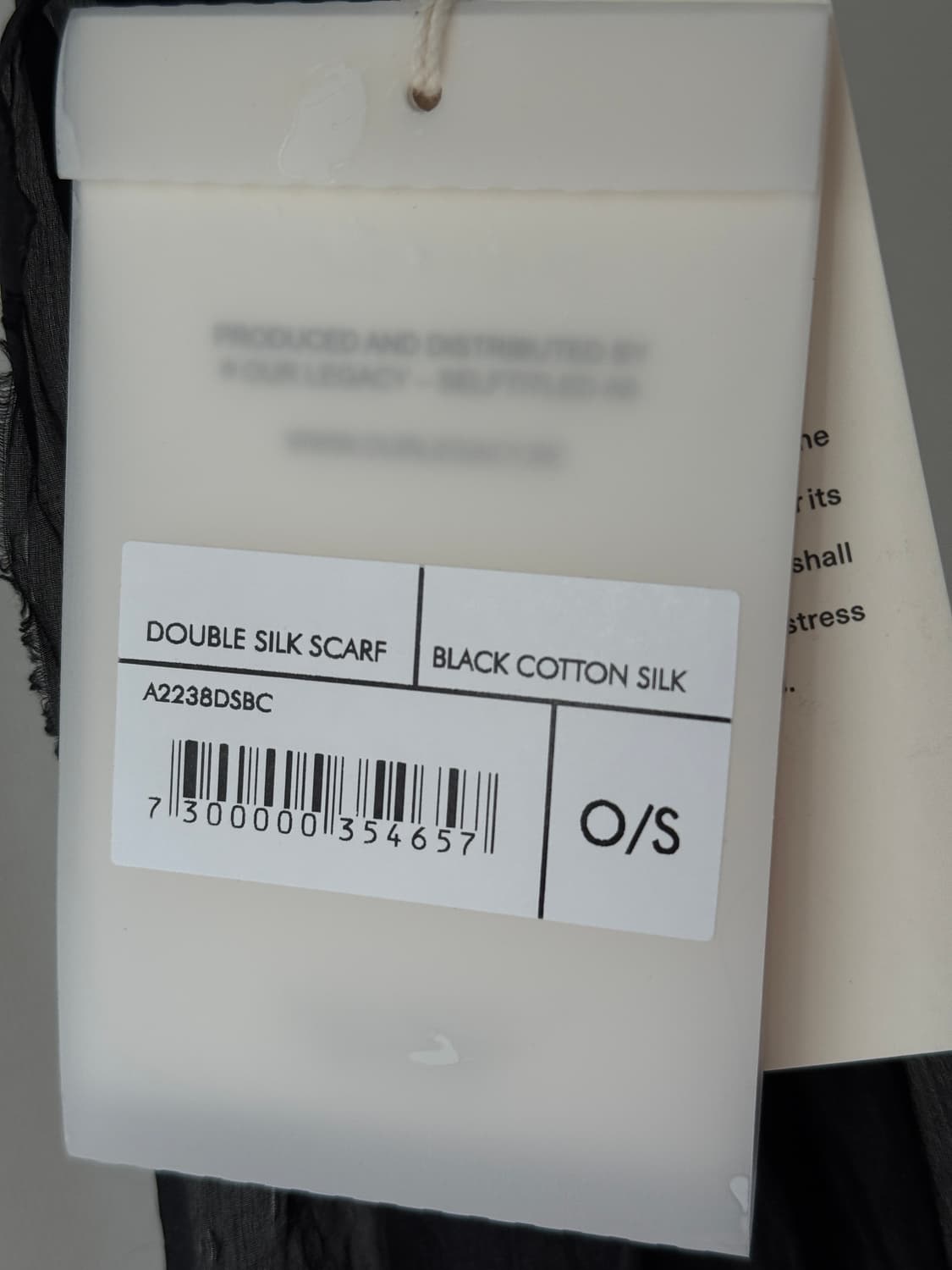 아워 레가시 더블 실크 스카프 블랙 상품이미지4