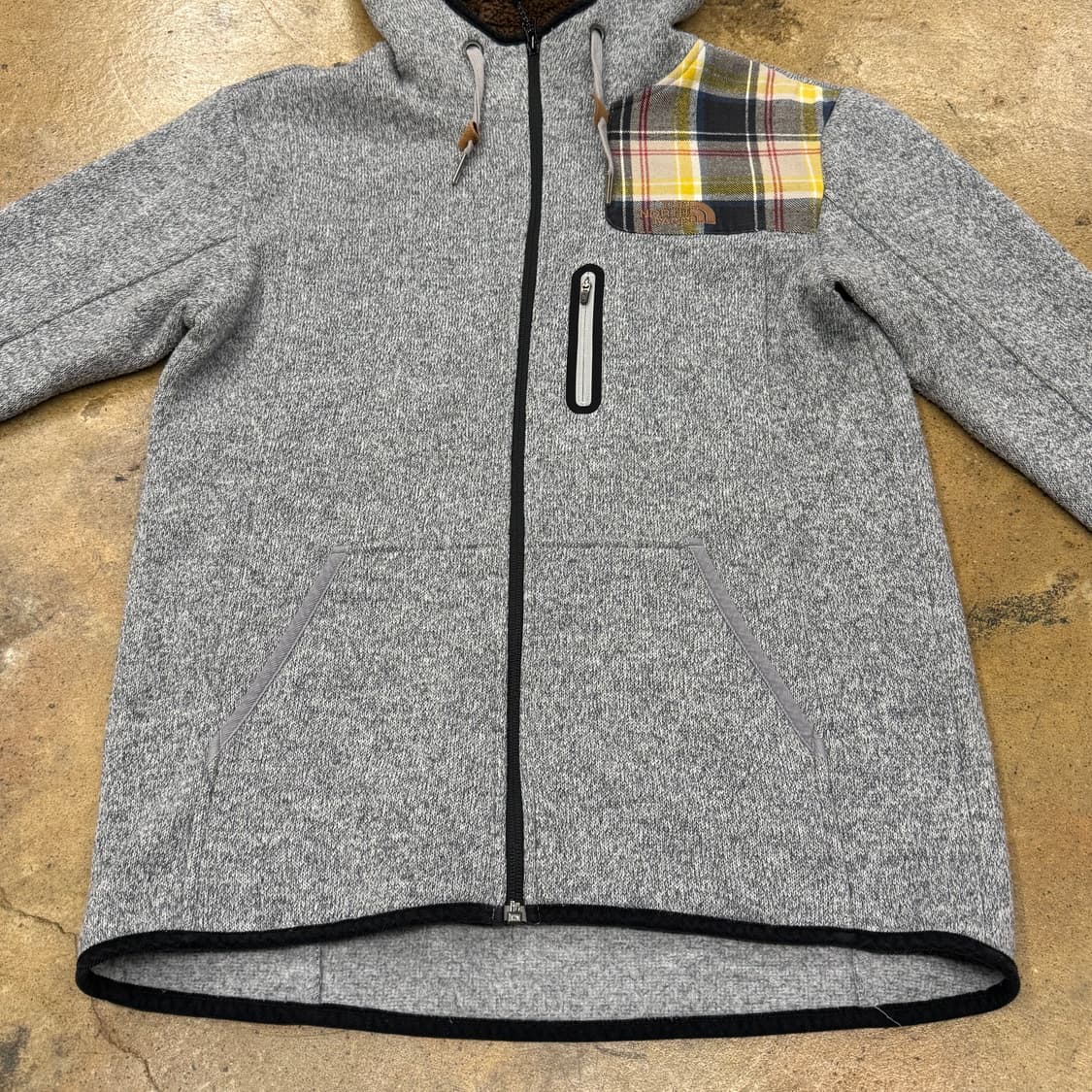[정품/105] 노스페이스 회색 플리스 후드집업 b17 상품이미지3