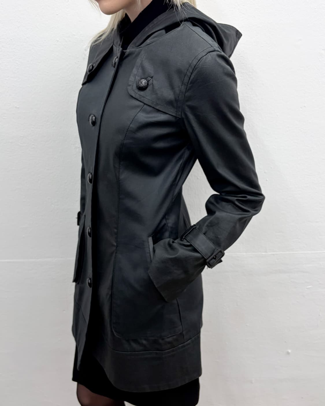 빈티지 왁스 코팅 후디드 코트 상품이미지5