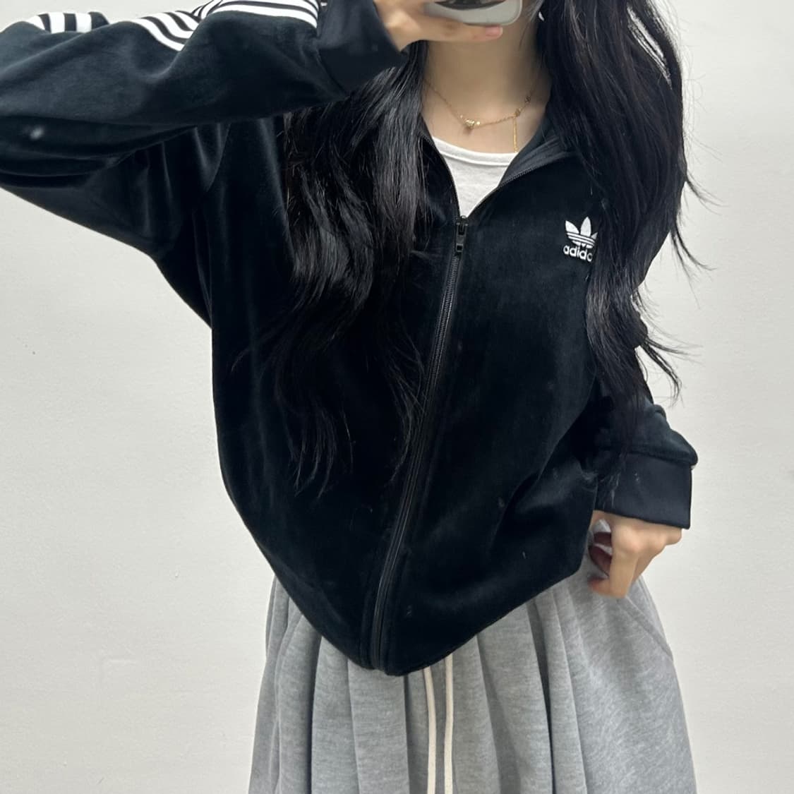 블프 ) 아디다스 아디 빈티지 벨벳 투엑라 트랙탑 져지 상품이미지3