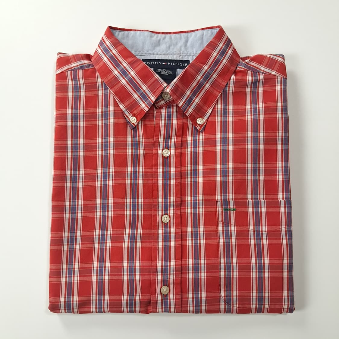 CK206 XL 타미힐피거 90s 올드프레피 체크 반팔 셔츠 남방 상품이미지7