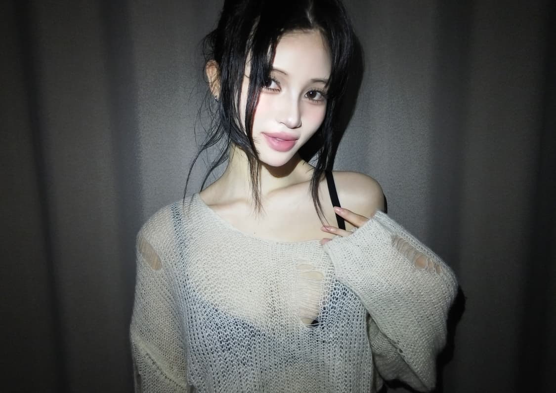커스텀데미지시스루니트 아이보리  상품이미지4