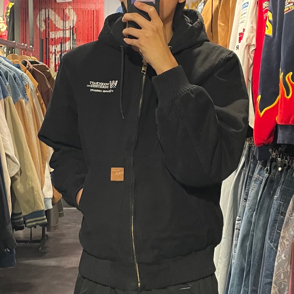 [IM] VTG 블랙 후드 워크자켓 상품이미지3