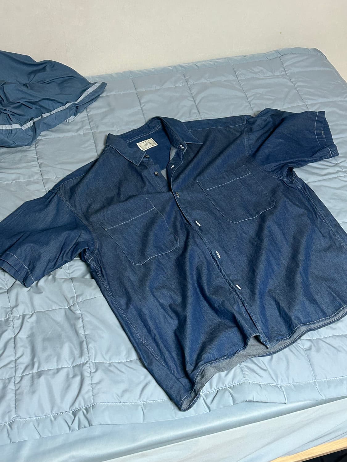 어나더오피스 writer denim shirt (indigo) 2사이즈 상품이미지2