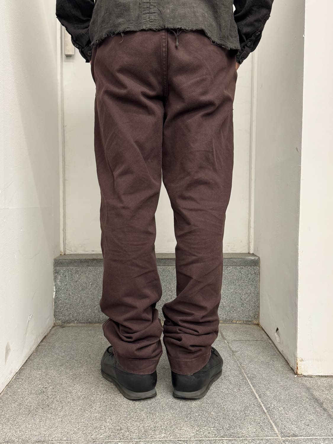 플라스틱프로덕트 벨크로 치노팬츠 브라운 상품이미지3