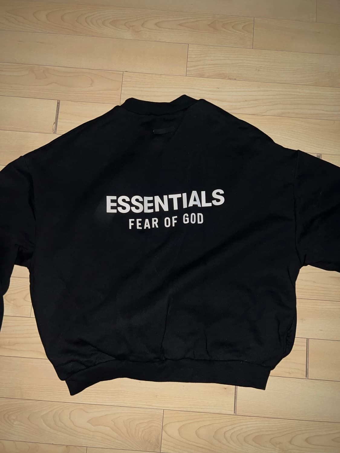 피오갓 에센셜 맨투맨 플리스 크루넥 블랙 - 24FW 상품이미지3